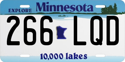 MN license plate 266LQD