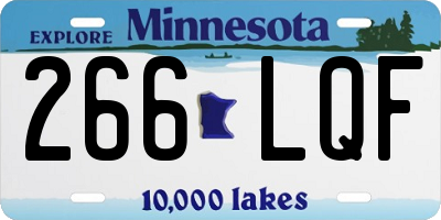 MN license plate 266LQF