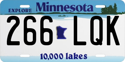 MN license plate 266LQK
