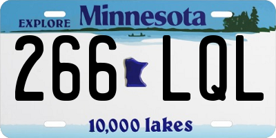 MN license plate 266LQL