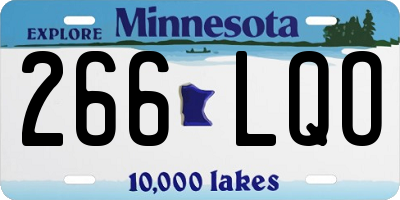 MN license plate 266LQO