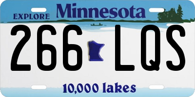 MN license plate 266LQS