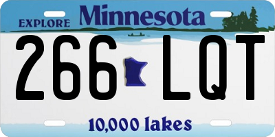 MN license plate 266LQT