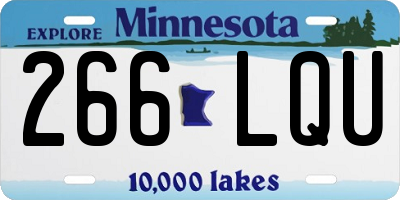 MN license plate 266LQU