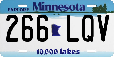 MN license plate 266LQV