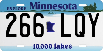 MN license plate 266LQY