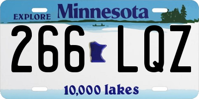 MN license plate 266LQZ