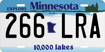 MN license plate 266LRA