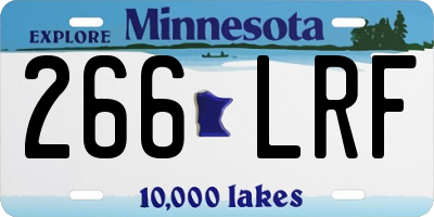 MN license plate 266LRF
