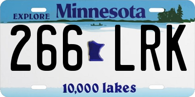 MN license plate 266LRK