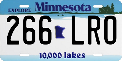 MN license plate 266LRO
