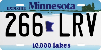 MN license plate 266LRV