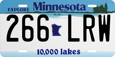 MN license plate 266LRW