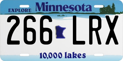 MN license plate 266LRX