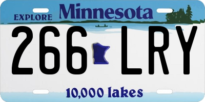 MN license plate 266LRY