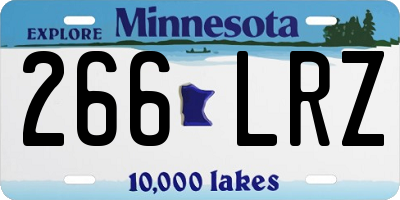 MN license plate 266LRZ