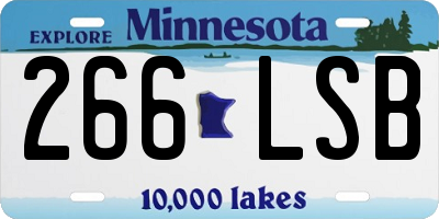 MN license plate 266LSB