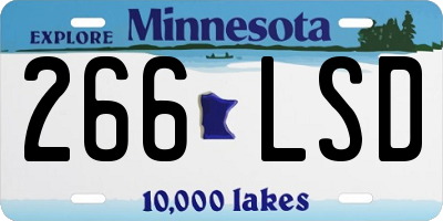 MN license plate 266LSD