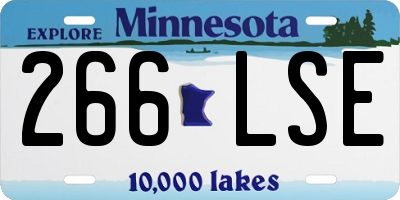 MN license plate 266LSE