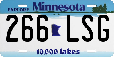 MN license plate 266LSG