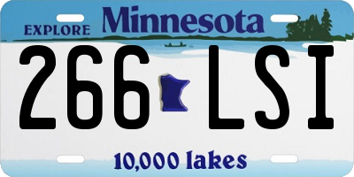 MN license plate 266LSI