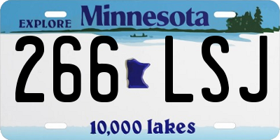 MN license plate 266LSJ