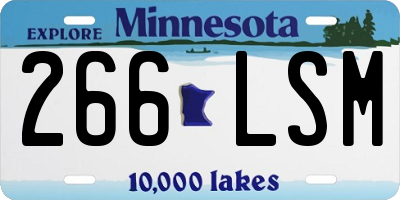 MN license plate 266LSM