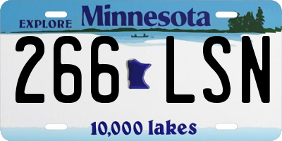 MN license plate 266LSN