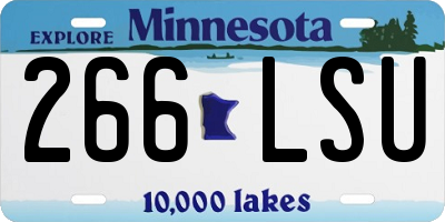 MN license plate 266LSU