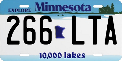 MN license plate 266LTA