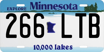 MN license plate 266LTB