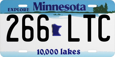 MN license plate 266LTC