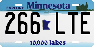 MN license plate 266LTE