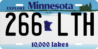 MN license plate 266LTH