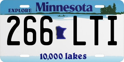 MN license plate 266LTI