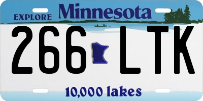 MN license plate 266LTK