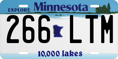 MN license plate 266LTM
