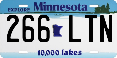 MN license plate 266LTN