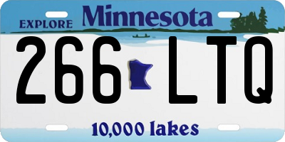 MN license plate 266LTQ