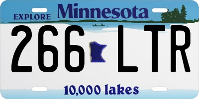 MN license plate 266LTR
