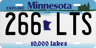 MN license plate 266LTS