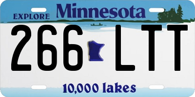 MN license plate 266LTT