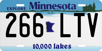 MN license plate 266LTV