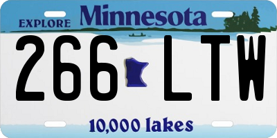 MN license plate 266LTW