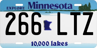 MN license plate 266LTZ