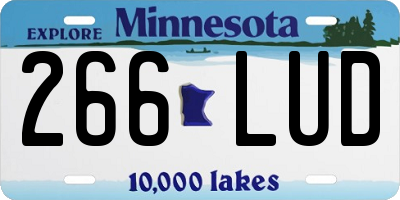 MN license plate 266LUD