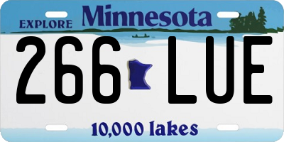 MN license plate 266LUE