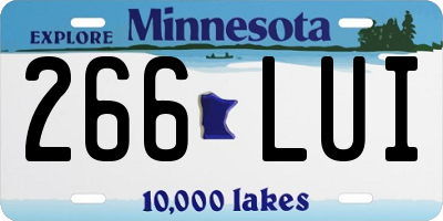 MN license plate 266LUI