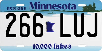 MN license plate 266LUJ