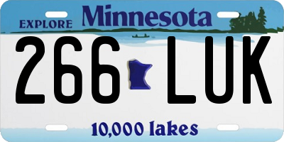 MN license plate 266LUK